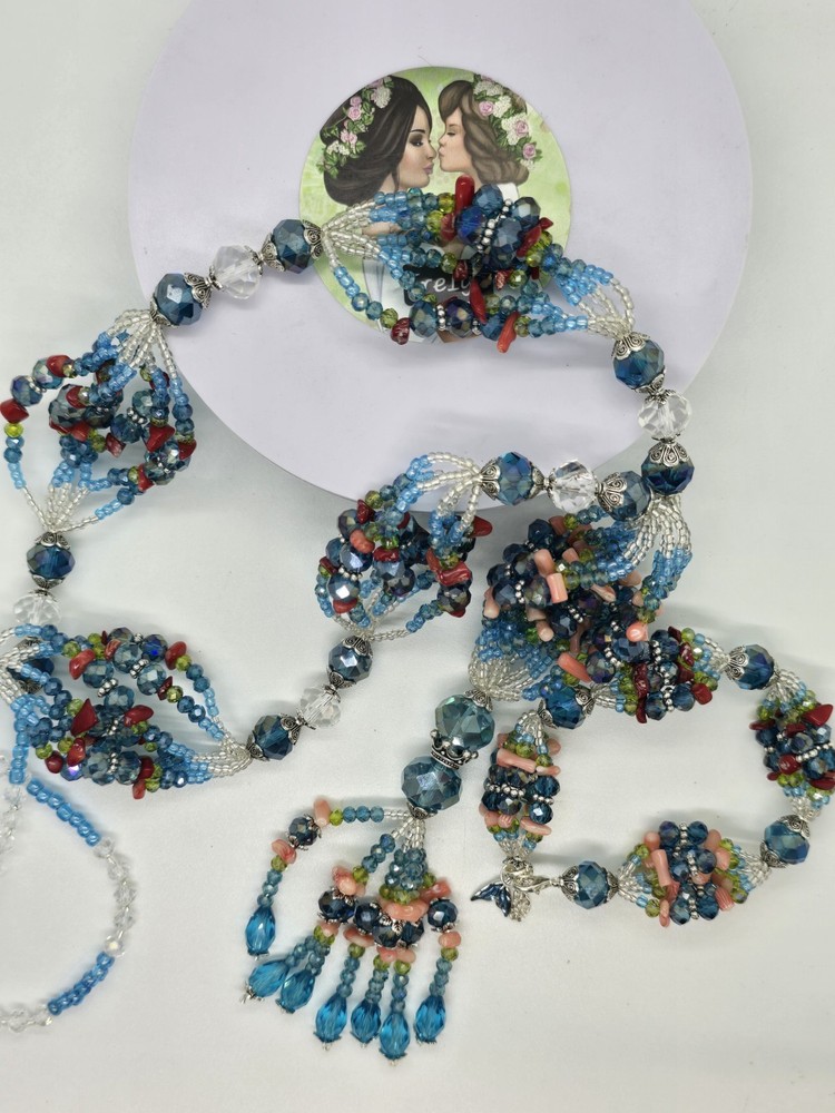 Set de collar e idde orisha YEMAYA Asesu