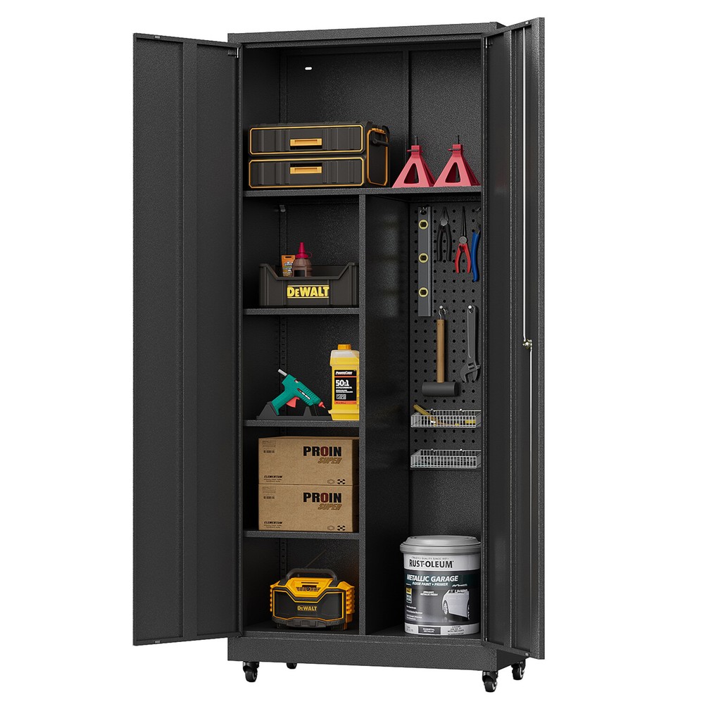 Workshop Garage Cabinet Set Metal Tool Storage Cabinet System Mobile Workbench