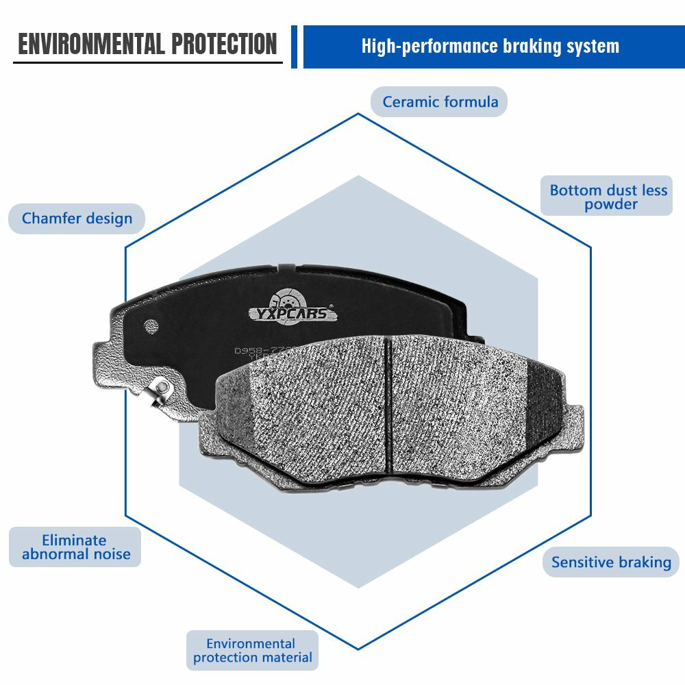 Front Disc Ceramic Brake Pads for DODGE RAM 1500 2000 - 2001