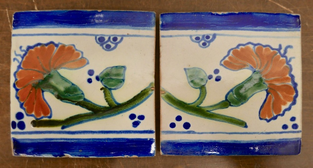 Mexican Hand-Painted Tile Old Mexico Version 1