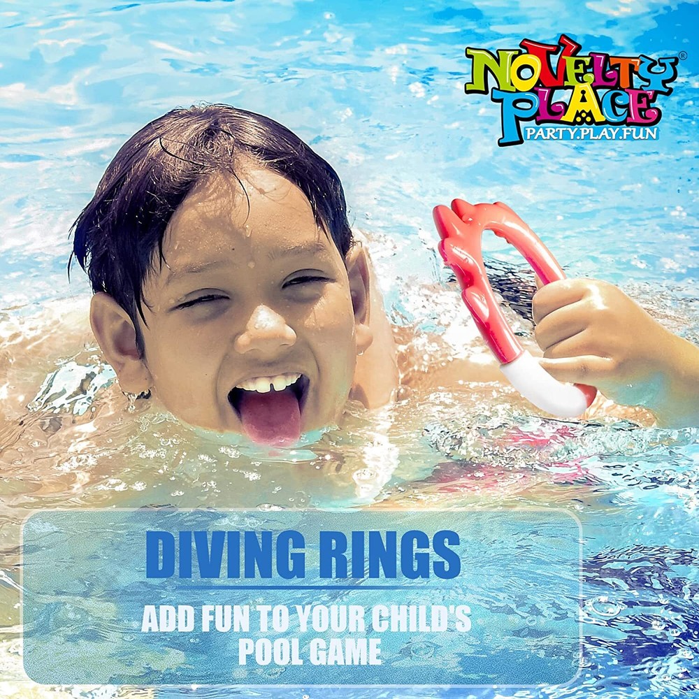 4Pcs Fish Shape Diving Ring Set Underwater Swimming Pool Play Accessories
