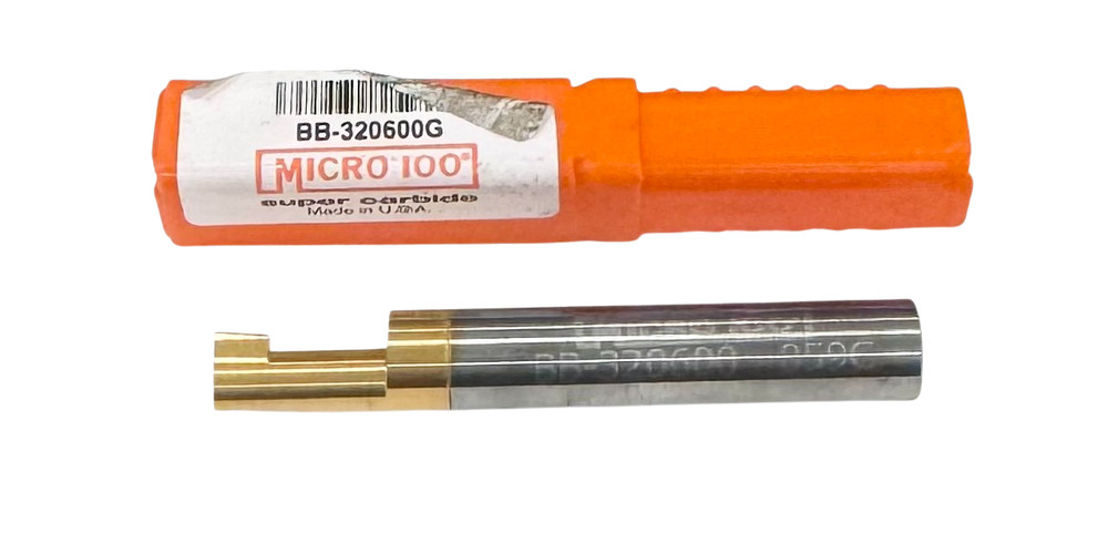 Micro 100 Solid Carbide Boring Tool .340" Min Bore .600" Max Tin Coat 3/8" Shank