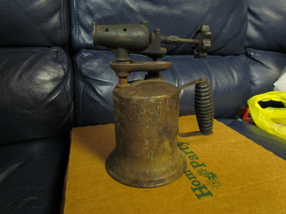 Vintage Antique Turner Brass Soder Torch Gas Blow Torch (5)