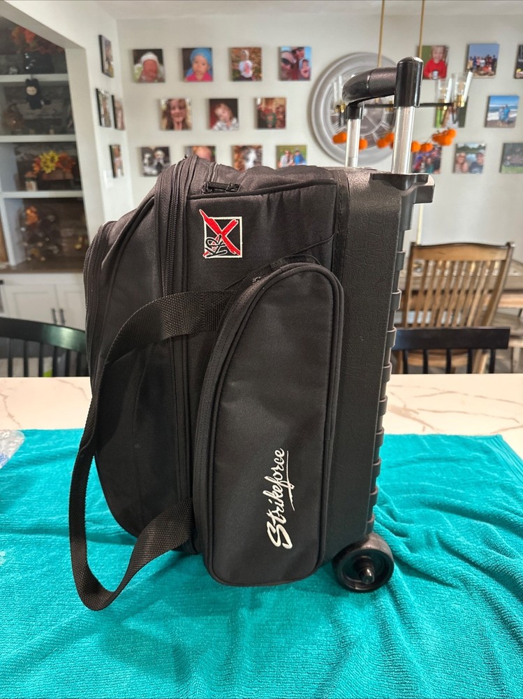 Used KR Strikeforce Eliminator Black 2 Ball Roller Bowling Bag