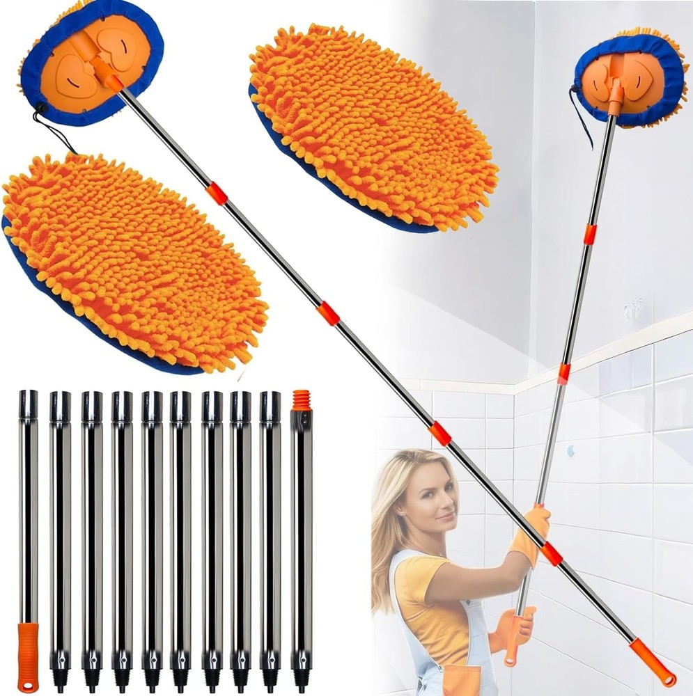 Wall Cleaner, Max + Wall Mop with Long Handle, Ceiling Dust Mop °