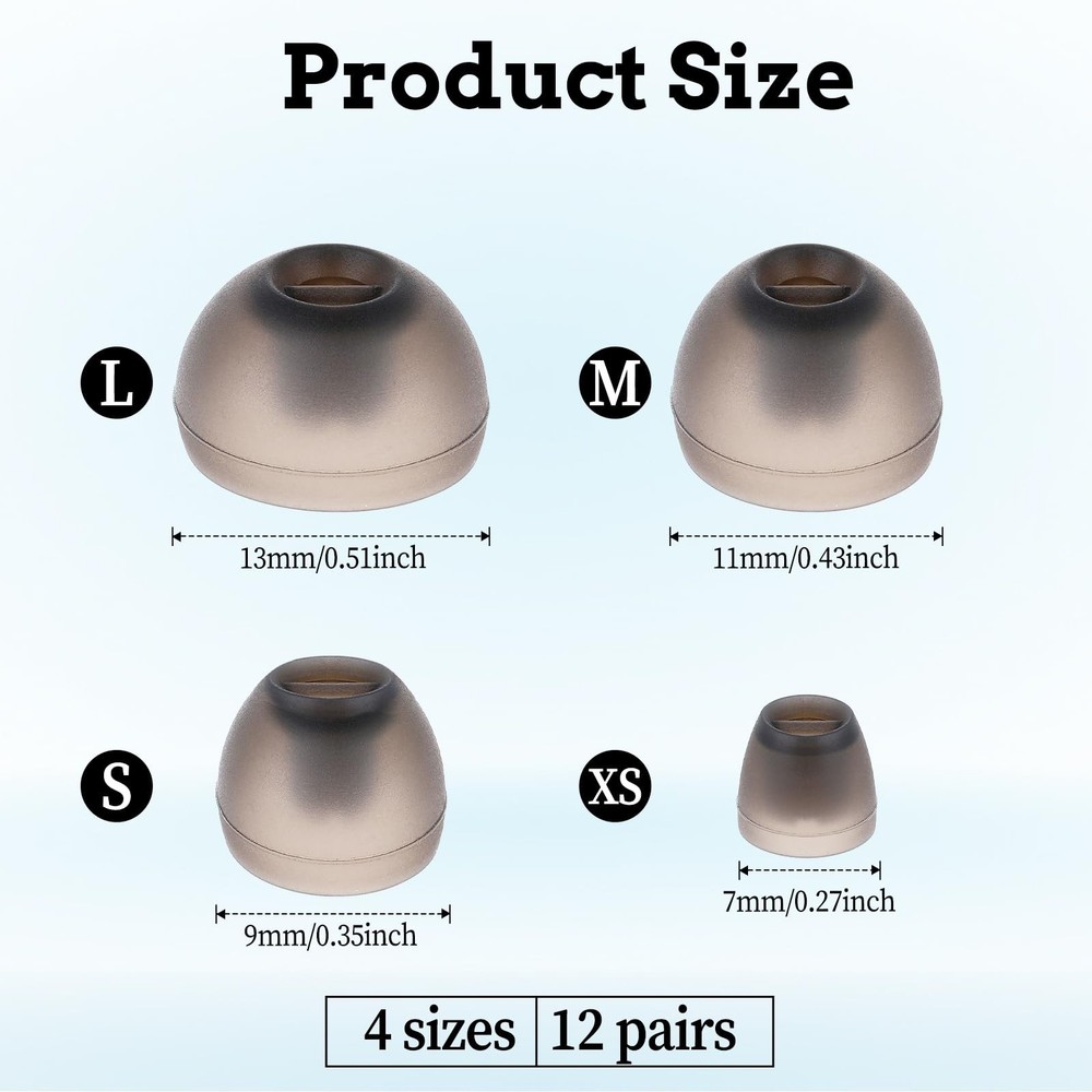 24Pcs Silicone Replacement Earbud Tips Earbud Covers Extra Small Earbuds Tips...