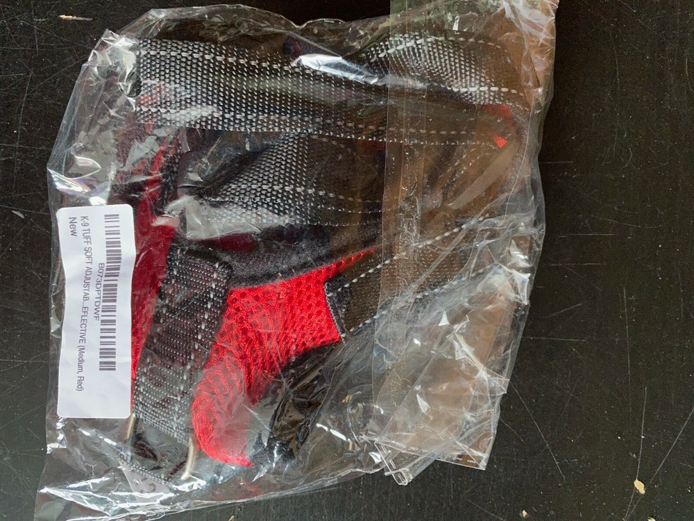 Dog Harness With Handle Medium, No Pull Reflective Adjustable , Red