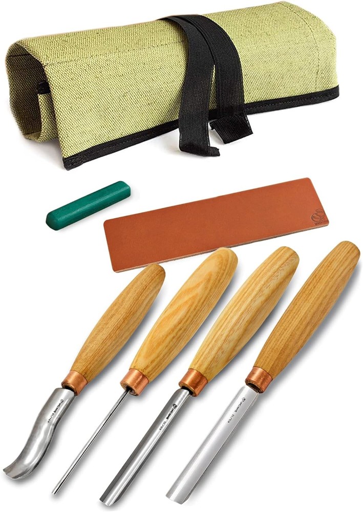 BeaverCraft Wood Carving Gouges Chisels Kit SC01 - Spoon Chisel Set
