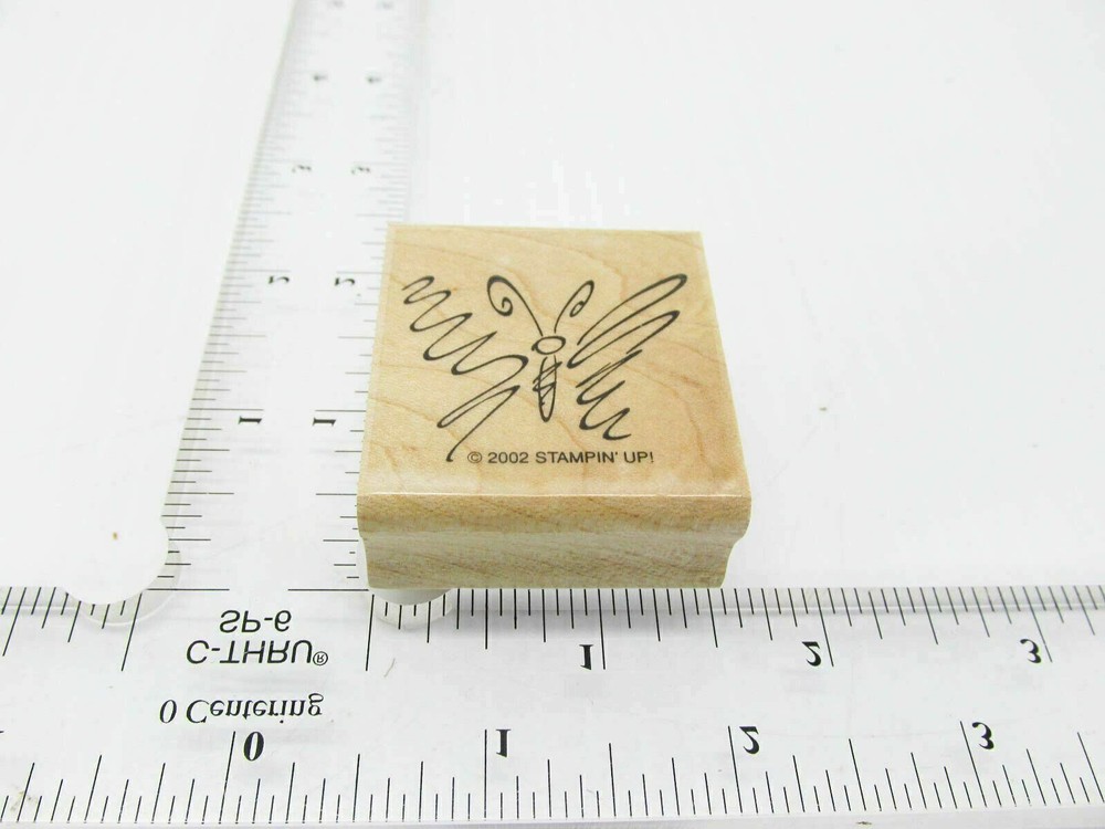 Strung Out String Butterfly Rubber Stamp - Stamp Set B177