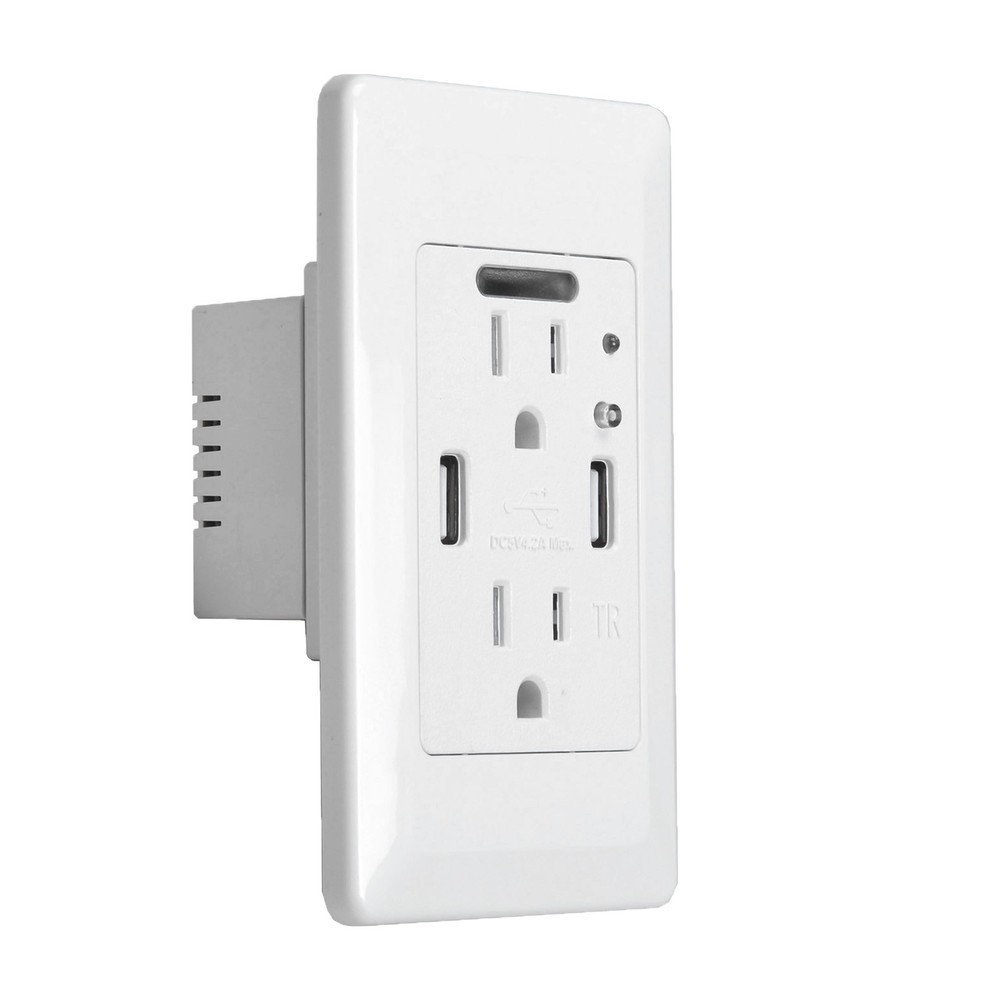 15 x USB Outlet with Night Light,with Power-Saving Auto Nightlight Sensor & Wall