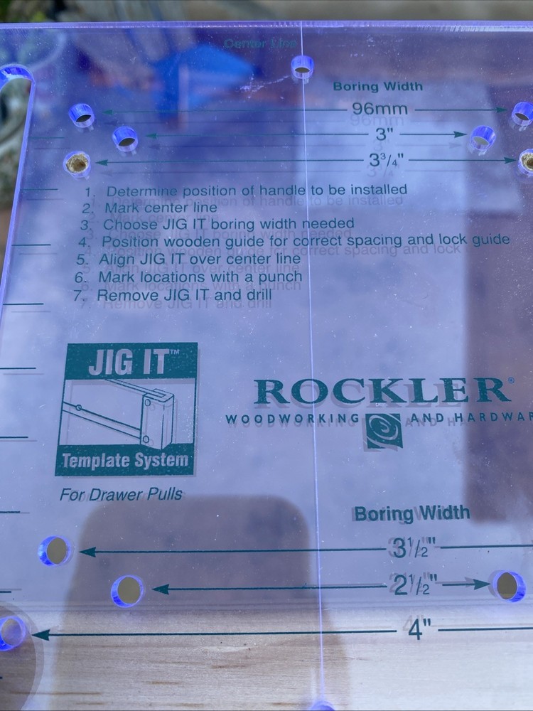 Drawer Pull Template Jig
