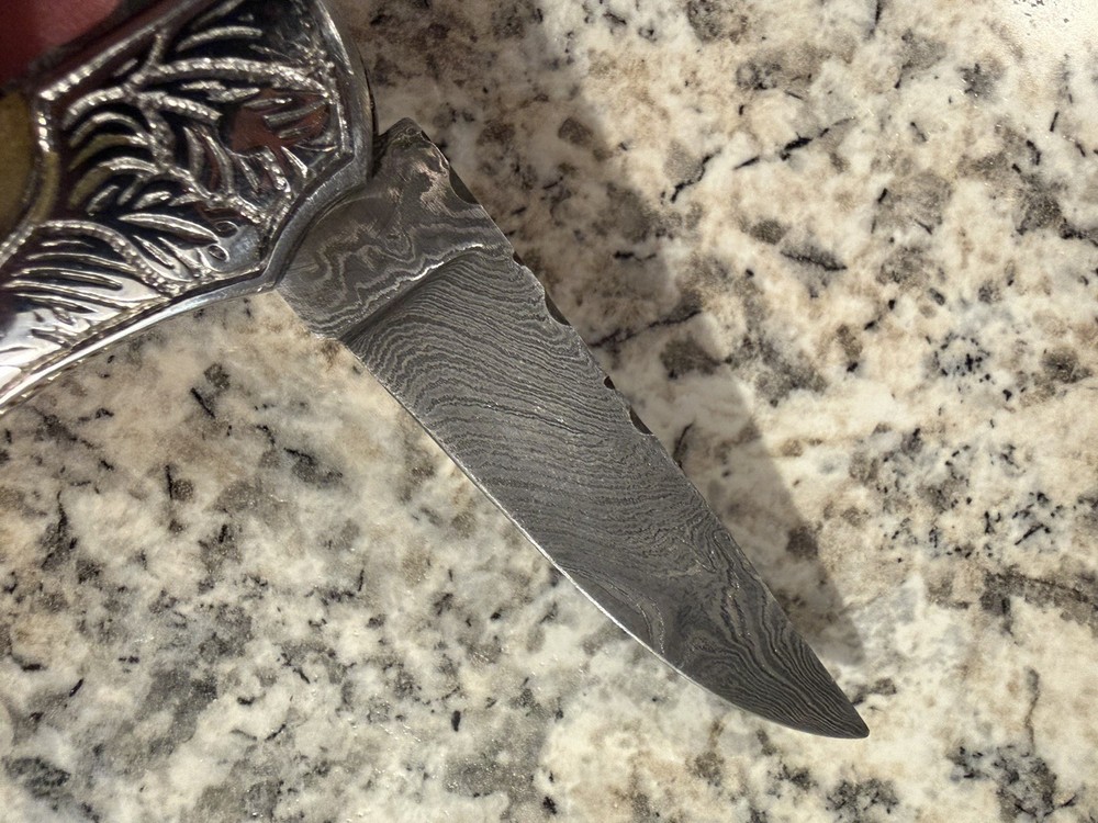 Handmade Damascus Pocket Knife
