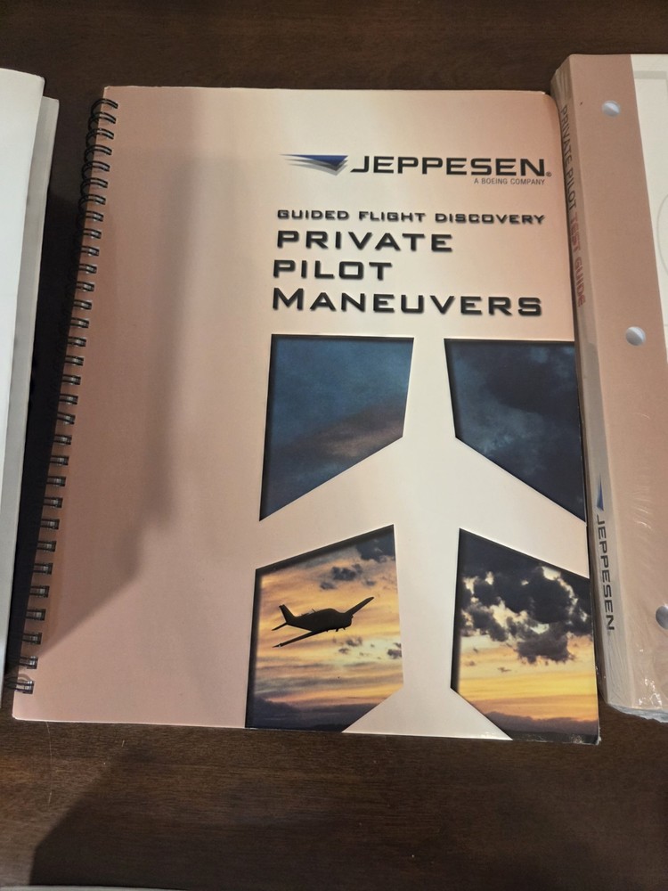 ​Jeppesen Guided Flight Discovery Private Pilot Kit Flight Bag E6B Plotter NOS