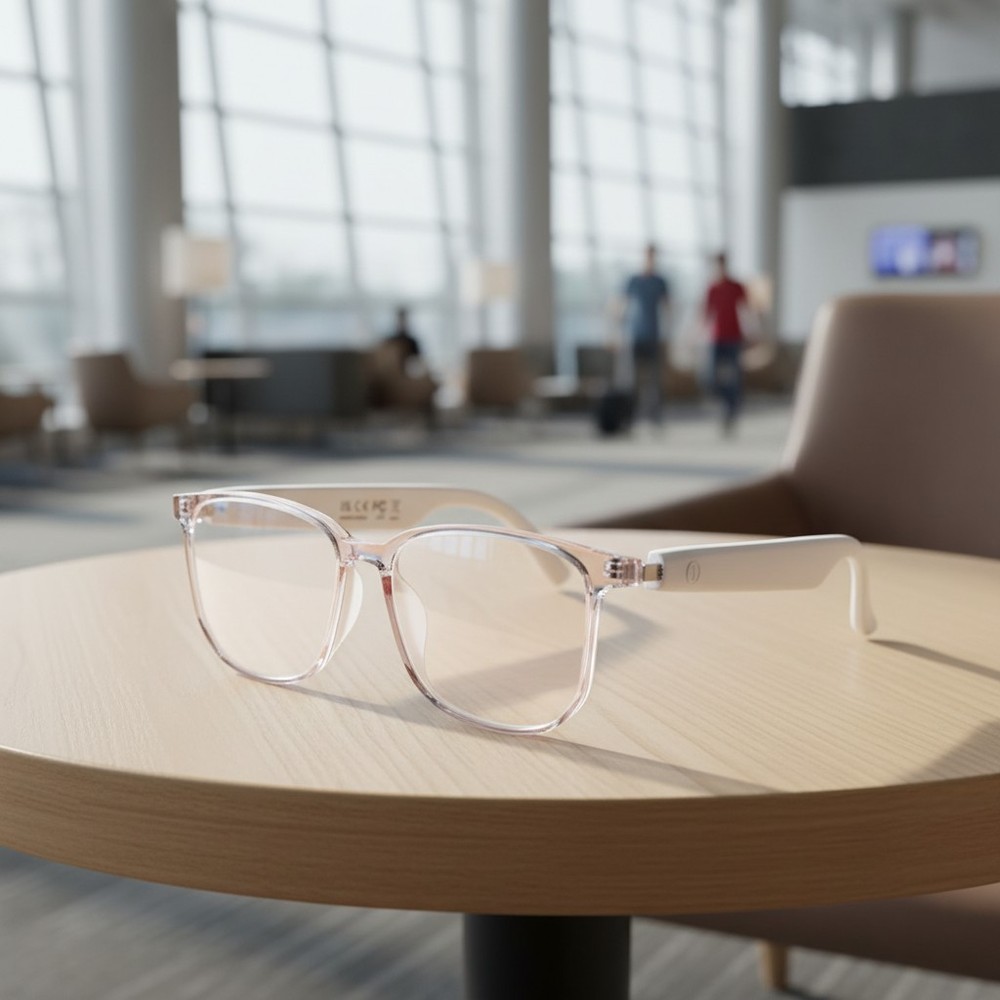 Multi-Functional AI Smart Glasses - Voice Assistant & Audio Playback, Pink