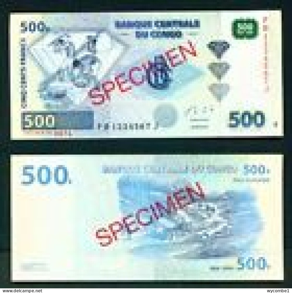 CONGO DR - 2013 500 Francs Specimen UNC Banknote