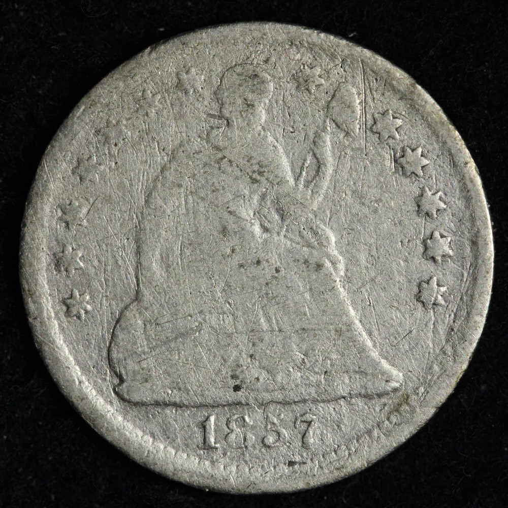 1857 Seated Liberty Silver Half Dime E253 IW