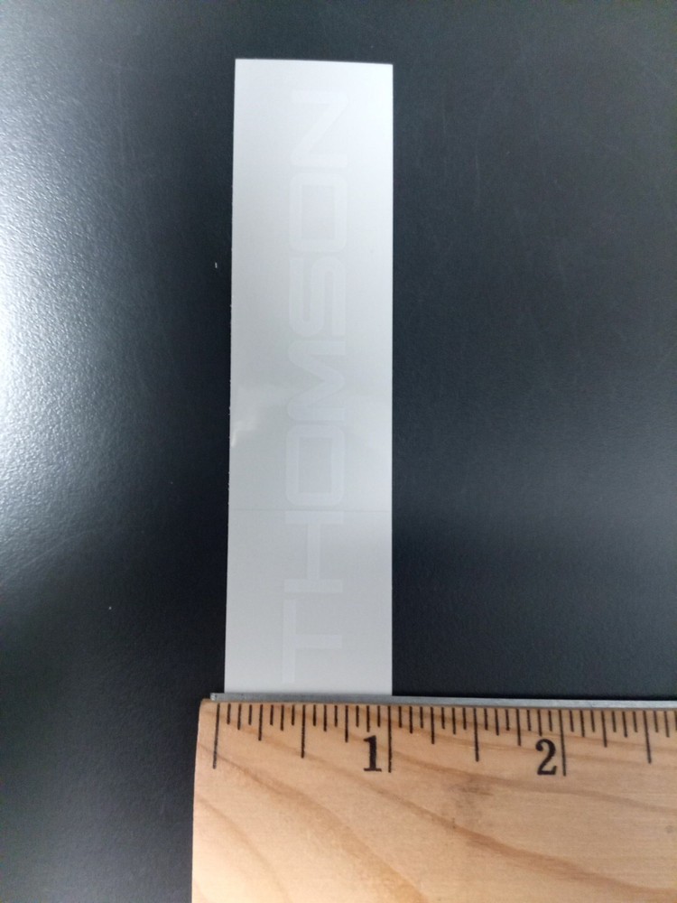 4" Thomson Decal/Sticker White On Clear