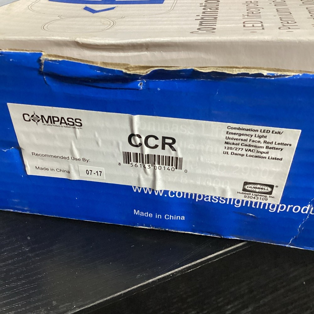 COMPASS CCR COMBINATION LED EXIT/EMERGENCY LIGHT RED