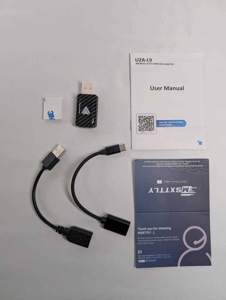 MSXTTLY Android Auto Wireless Adapter for Car - Mini Size - 5G Chip