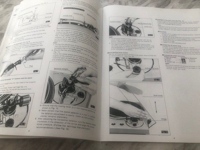 Technics SL 1600 Turn Table Operating Instructions