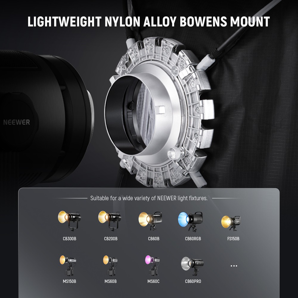 NEEWER 24''x35'' Quick Setup Foldable Rectangular Strip Softbox Bowens Mount