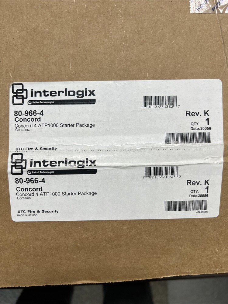 Interlogix 80-966-4 Concord 4 ATP1000 Stater Package Panel Keypad Transformer