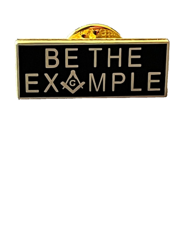 Be The Example Master Mason Lapel Tac Pin Square Compass Fraternity  NEW!