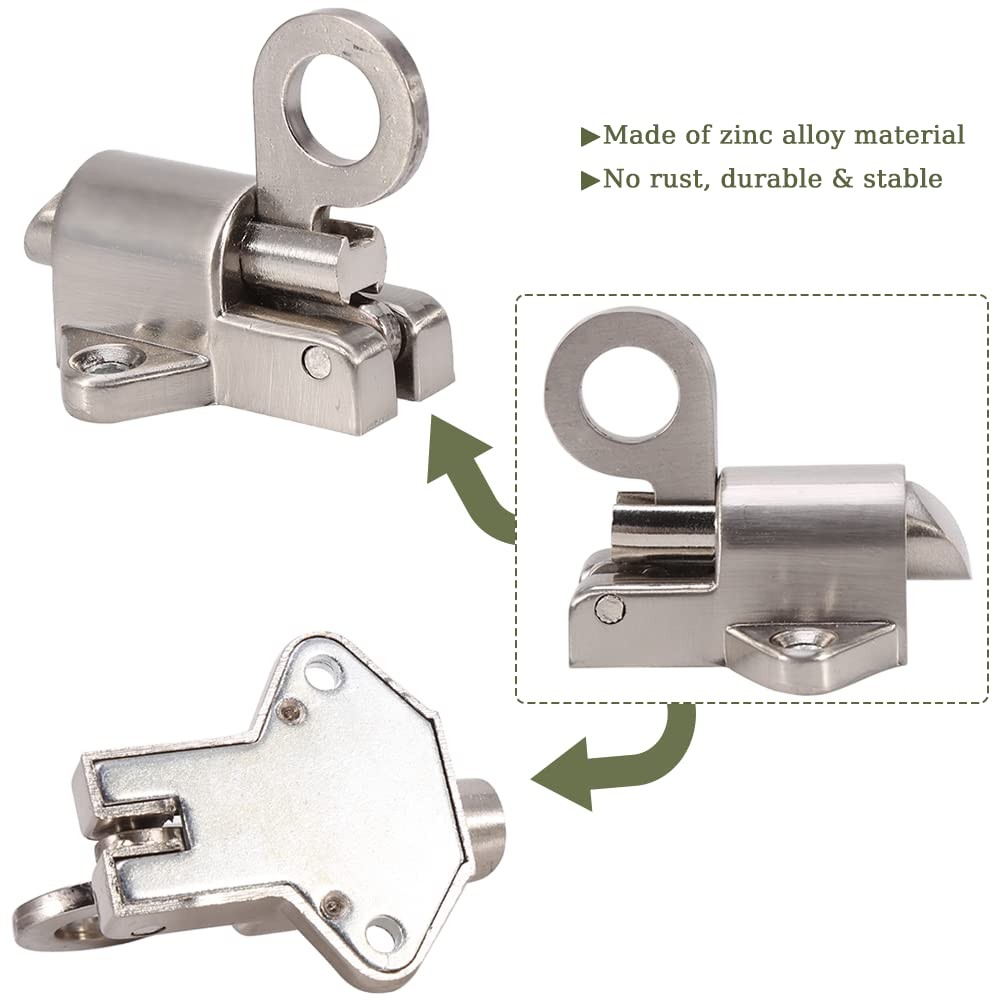 Spring Loaded Latch Automatic Bolt Self Closing Pull Security Door Lock for Gate
