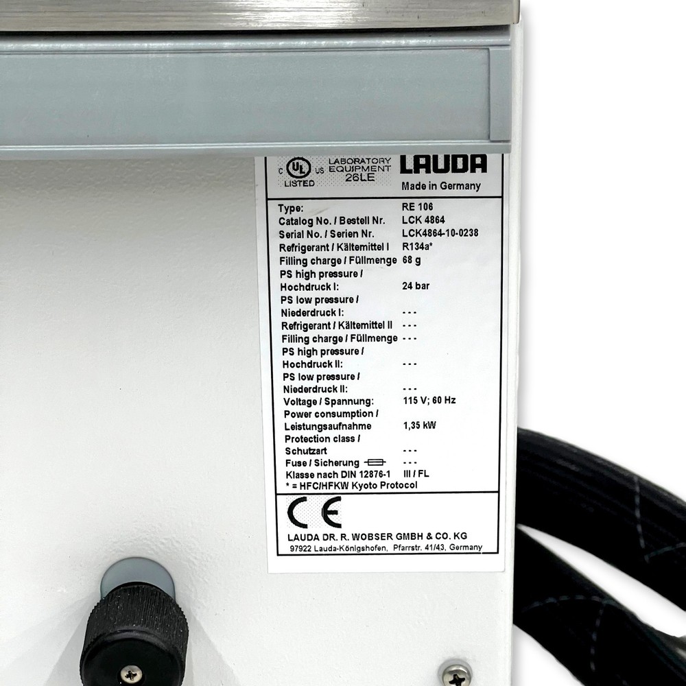 Lauda Ecoline StarEdition RE 106 Recirculating Chiller Bath with E100 Controller