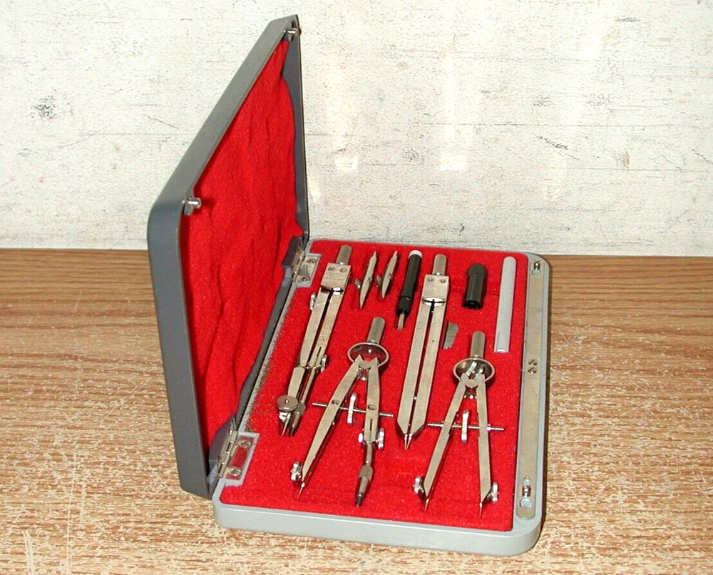 VNTAGE DRAFTING TOOLS: ALVIN TECHGRAPH COMET, POST 1144A SET, BRUNING SLIDE RULE