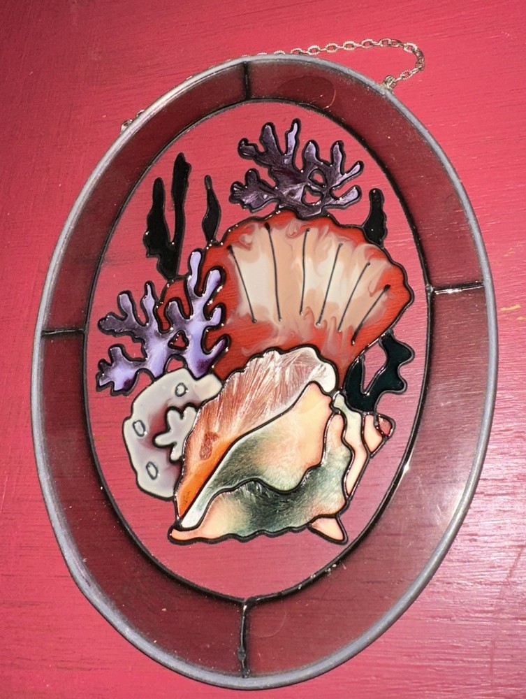 Stained Glass Seashell Suncatcher