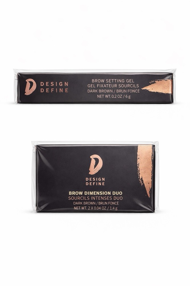Design Define Brow Setting Gel & Brow Dimension Duo “Dark Brown”