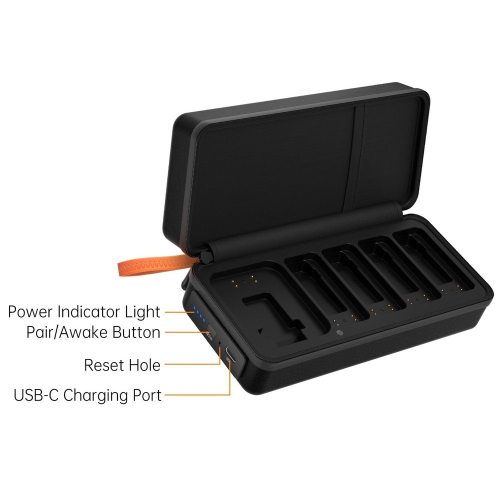 COMICA Vimo Q 4-Channel Wirelss Lavalier Microphone Charging Box 4*Transmitter