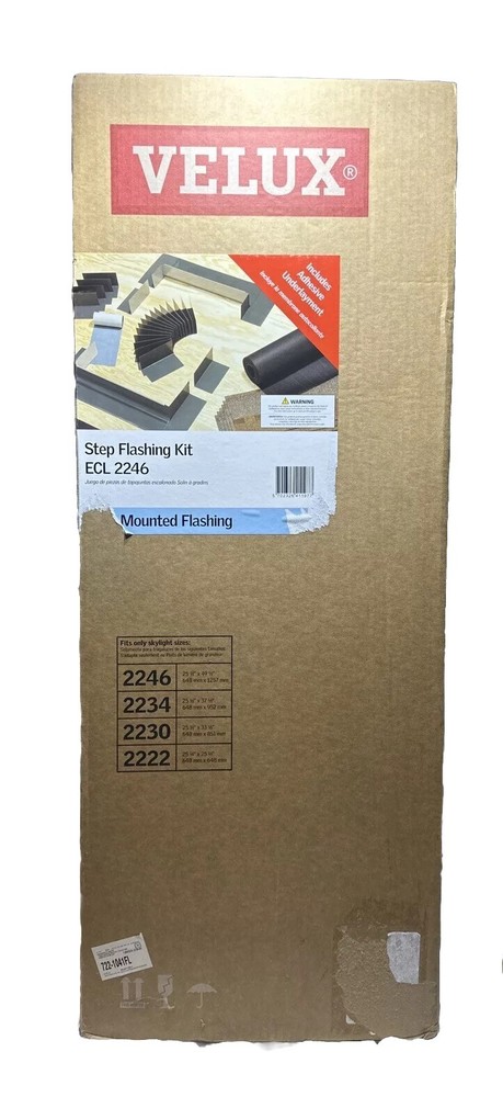 VELUX ‎ECL 2246 Skylight Step Flashing Kit Curb Mounted w/Adhesive((E-5))