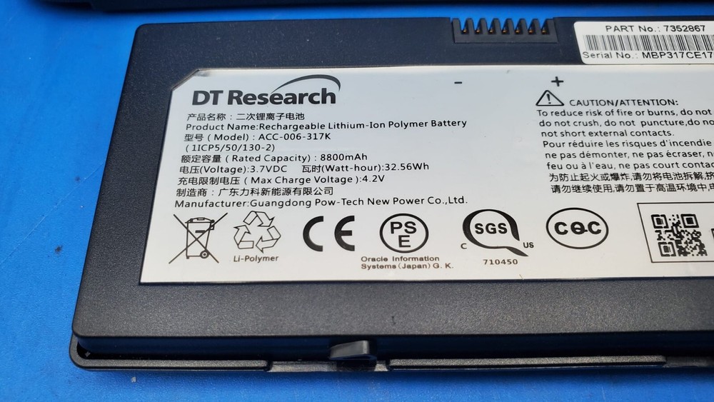 Micros ORACLE DT Research DT317CR Tablet AS IS