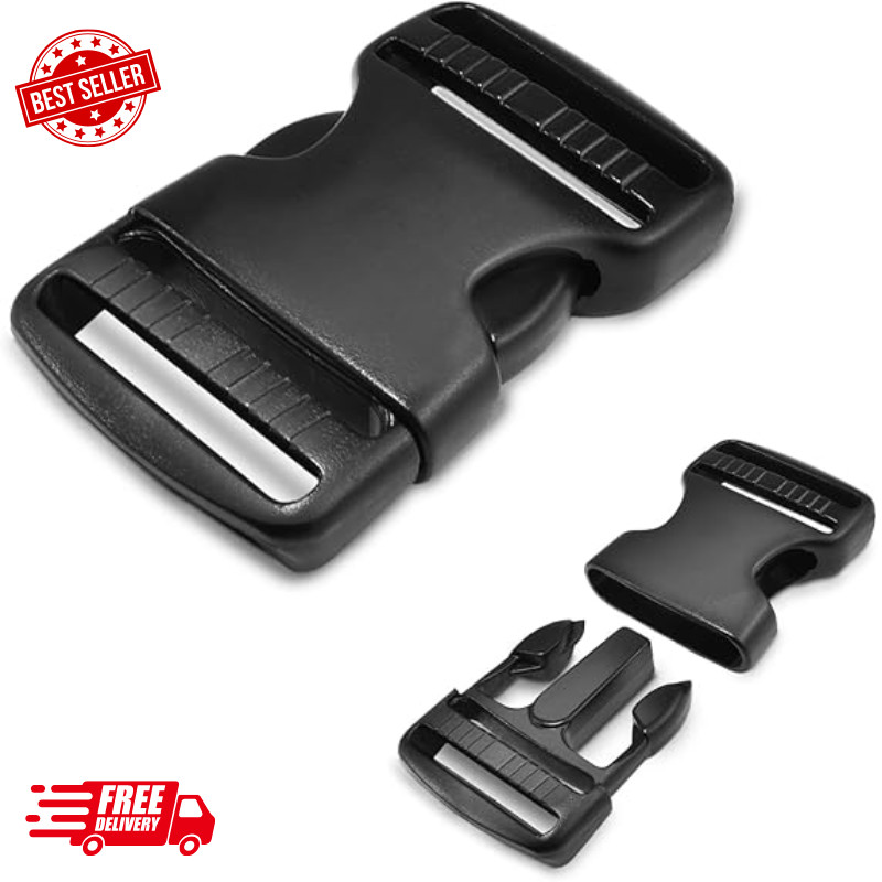 3Pcs 1-1/2" Plastic Buckles for Strap Replacement, Quick Side Release Buckles Ou