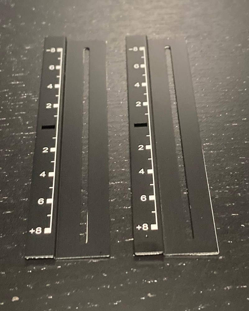 (1) TECHNICS TURNTABLE PITCH CONTROL REPLACEMENT STRIP ORIGINAL BLACK/WHITE RARE