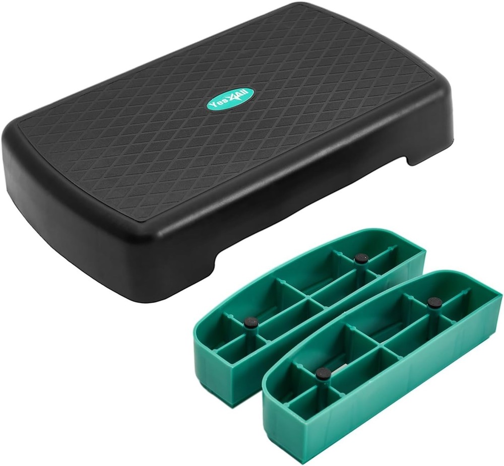 Versatile Workout Stepper for Cardio & Strength - Mini Step Platform with Risers