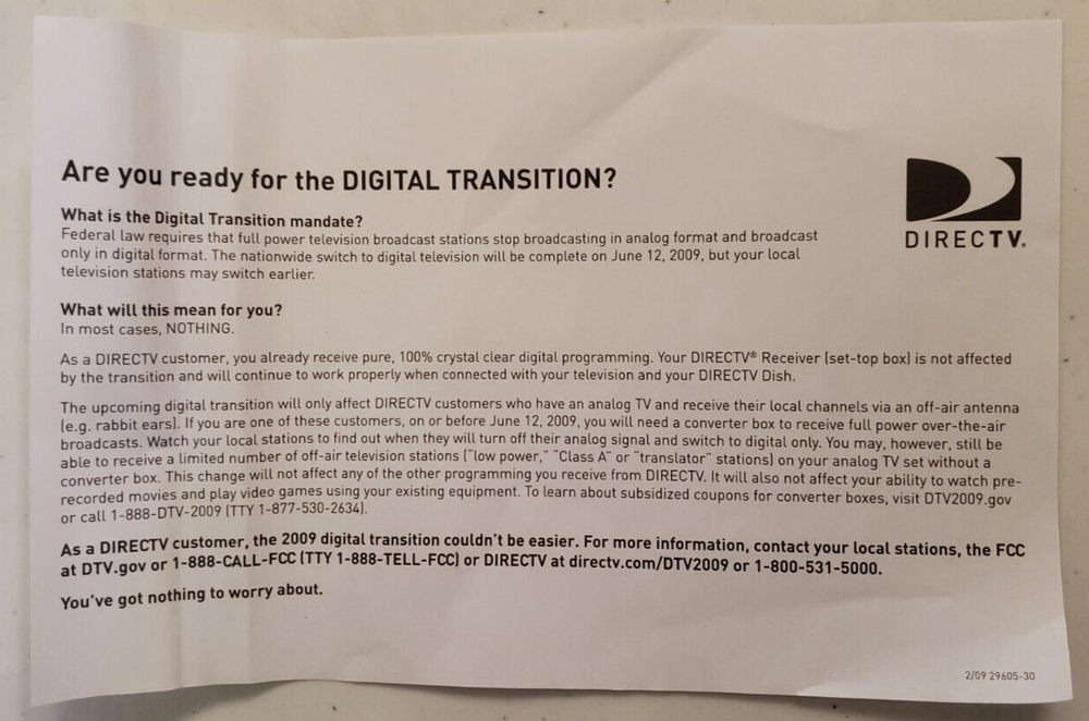 DIRECTV MPEG-4 HD (HD) Receiver REMOTE MISSING