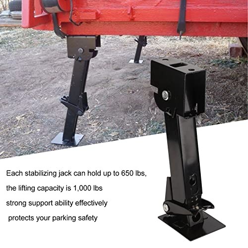 Telescoping Folding Trailer Stabilizer Jacks, Adjustment Swing Down Jack 11.5