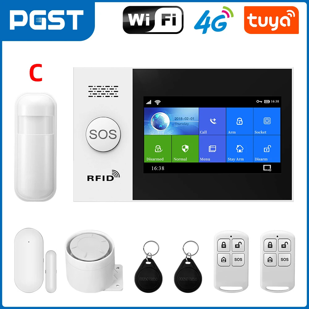 WiFi Alarm System for Home Security Wireless Solar Siren Support Remote Control