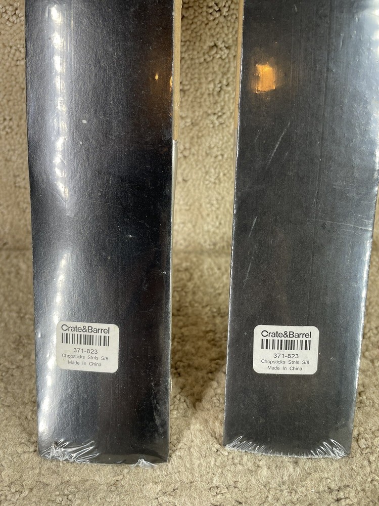 Crate & Barrel Stainless Chopsticks - New