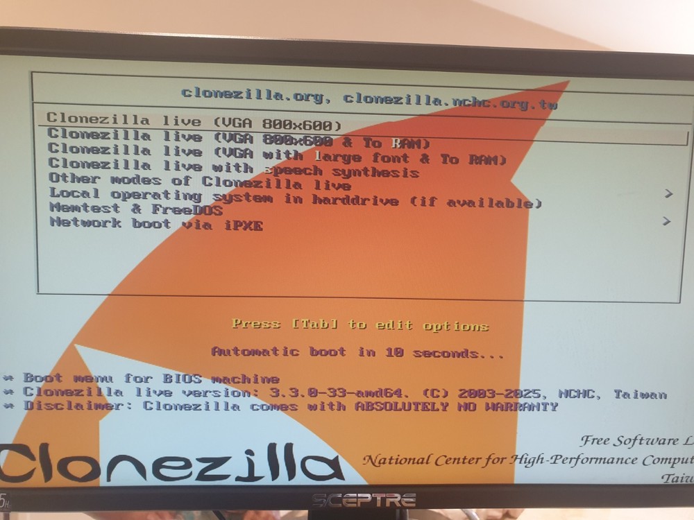 Linux Clonezilla Live 3.3.0-33, Bootable USB Flash Drive