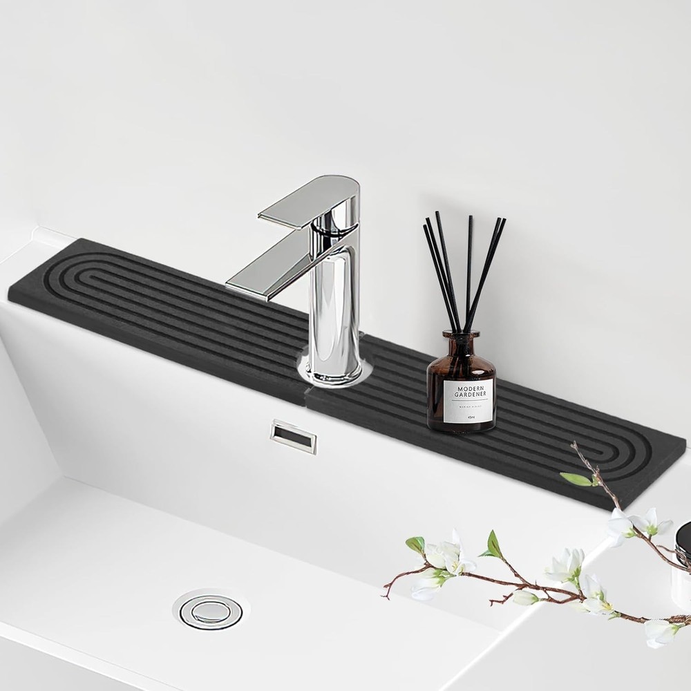 Faucet Mat for Kitchen Sink - Diatomite Fast Stone Drying Mat for Kitchen