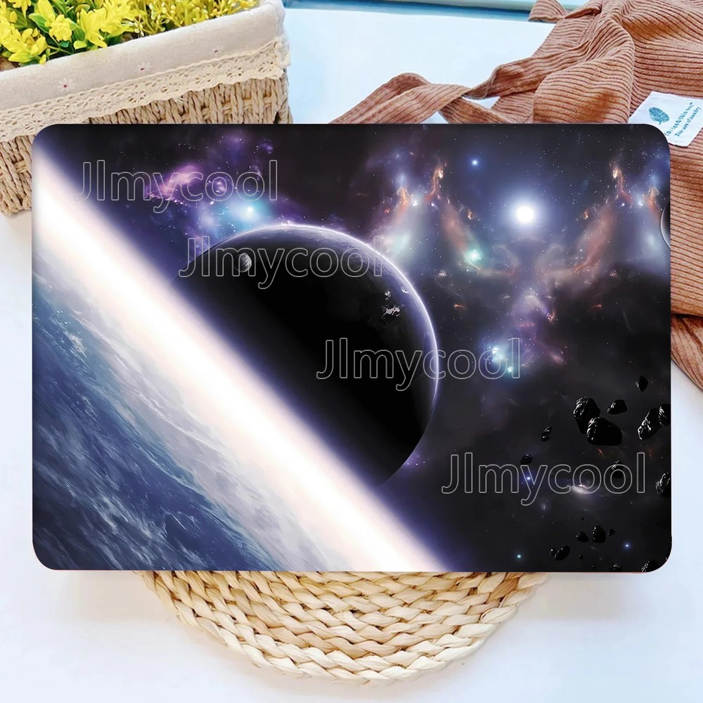 2pcs Space Nebula Galaxy Laptop Sticker Removable Decal Scratch Resistant Case