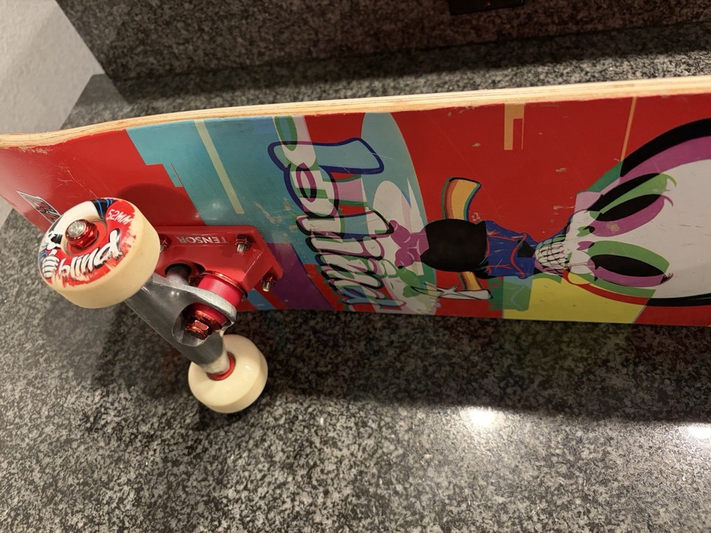 Blind Skateboard Red Glitch OG Reaper 7.75 Deck Custom Complete Deck Old School