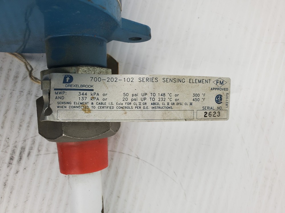 Drexelbrook 406-200 12" Temperature Probe and Level Control Transmitter