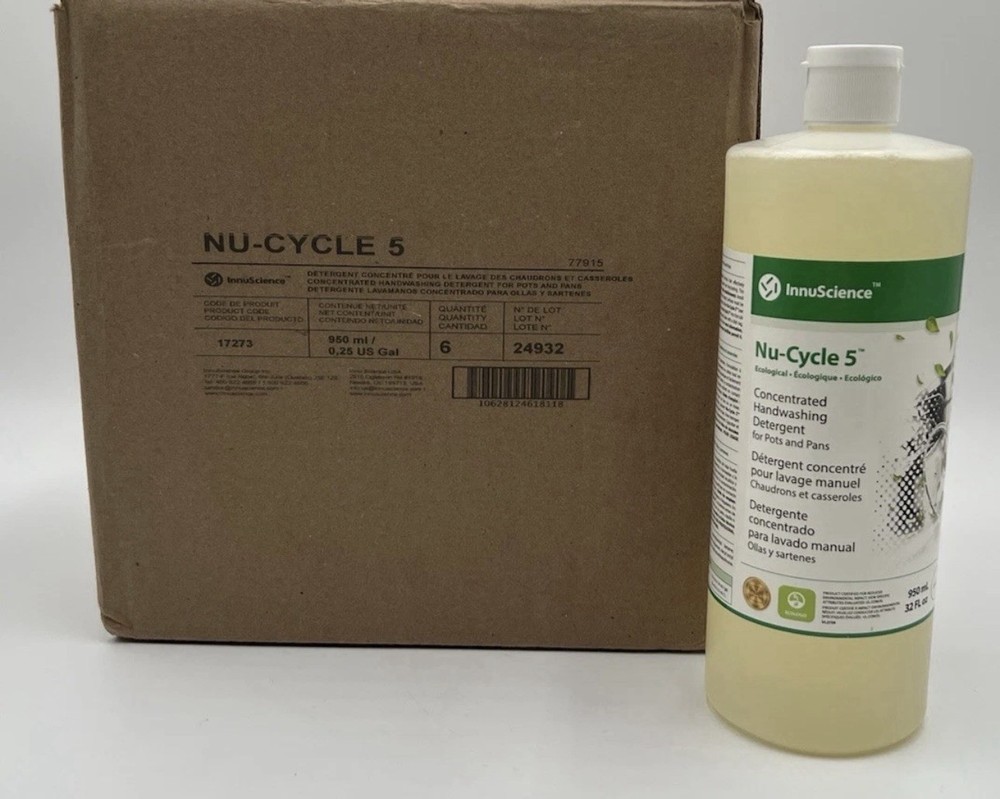 InnuScience Nu-Cycle 5 Eco Dishwashing Liquid Detergent 950ml Biodegradable