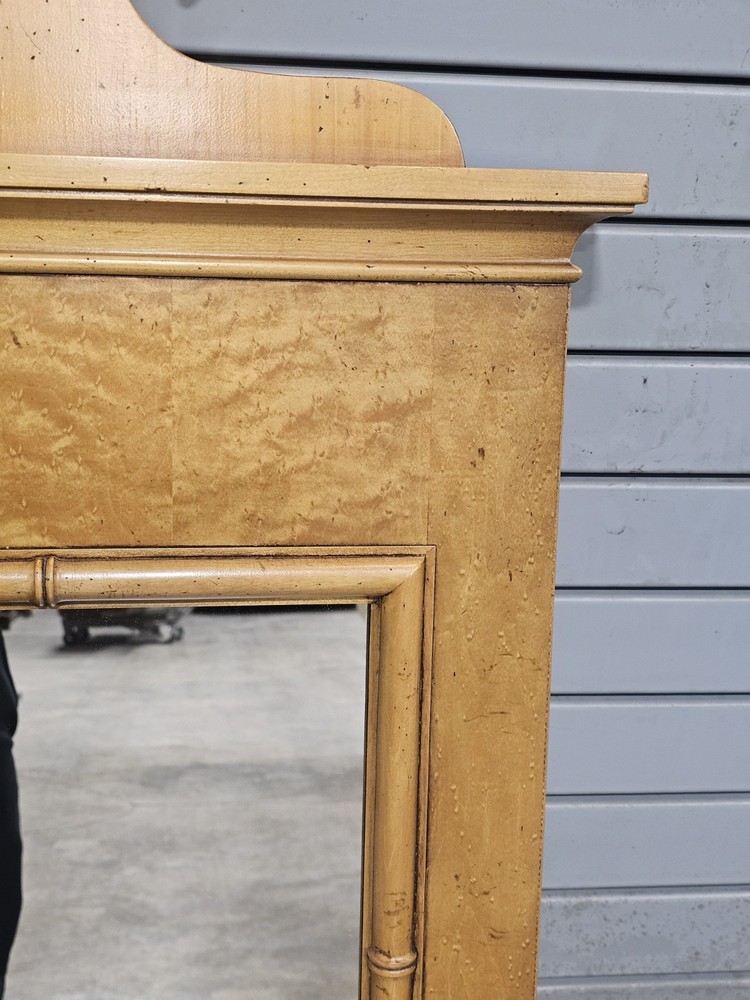  BAKER BIRDSEYE MAPLE AND FAUX BAMBOO MIRROR