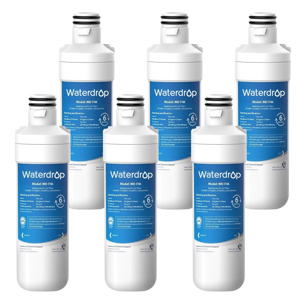 Waterdrop Replacement for LG® LT1000P®  ADQ74793501  Refrigerator Water Filter